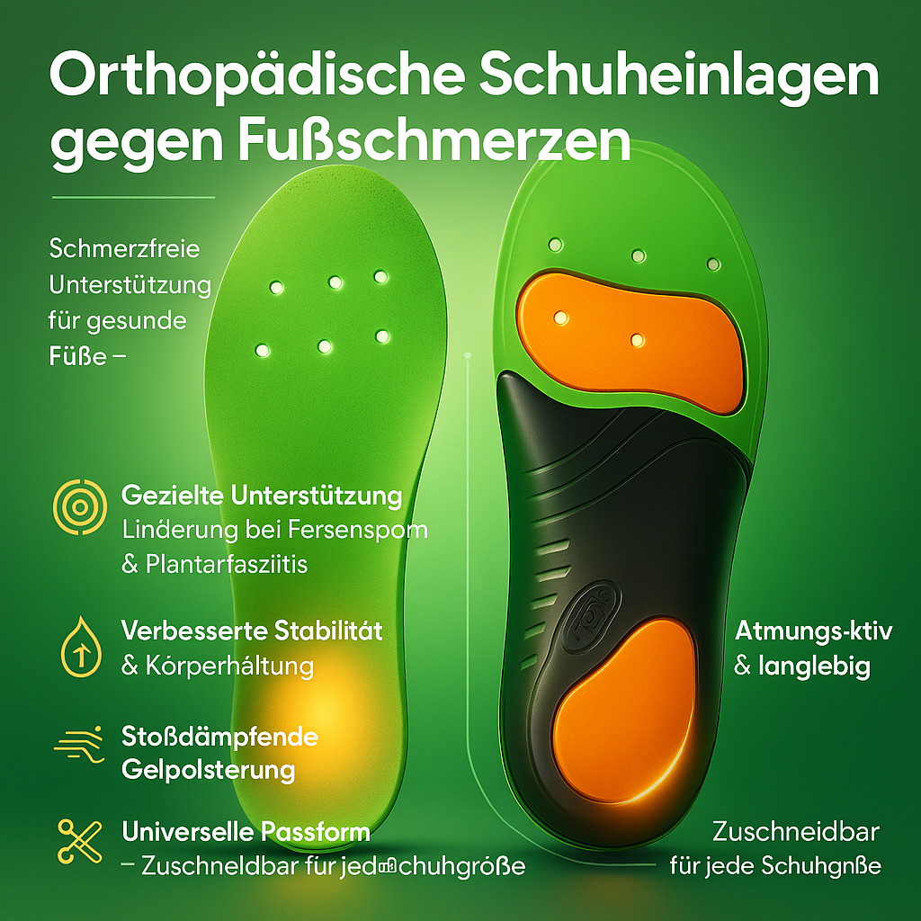 Orthopädische Schuheinlagen gegen Fußschmerzen