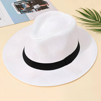Panama Hut Breite Krempe Sommer Fedora Sonnenhut