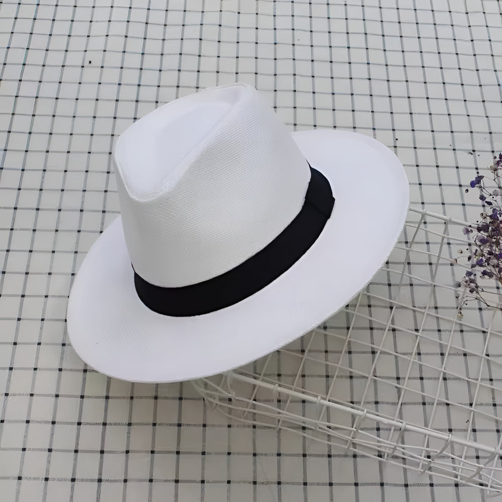 Panama Hut Breite Krempe Sommer Fedora Sonnenhut