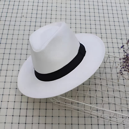 Panama Hut Breite Krempe Sommer Fedora Sonnenhut