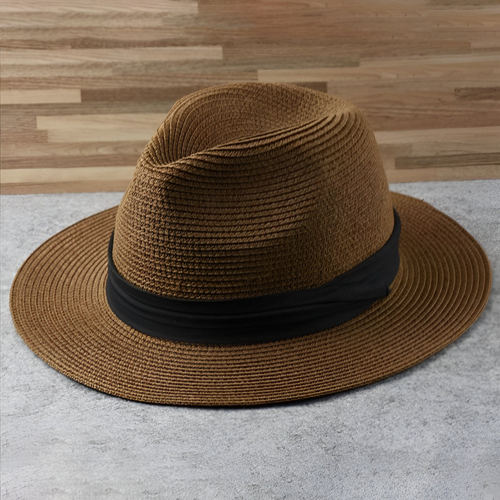 Panama Hut Breite Krempe Sommer Fedora Sonnenhut