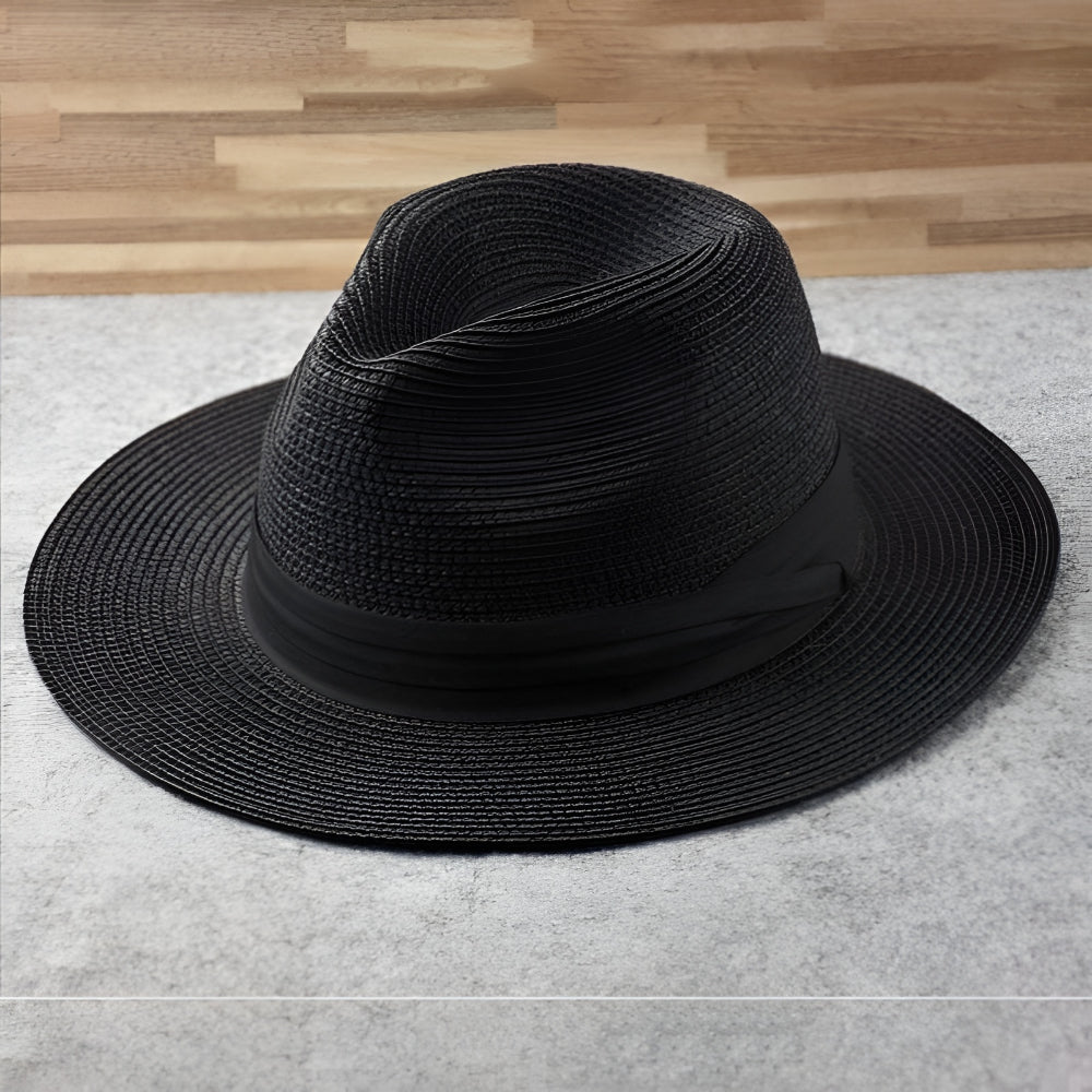 Panama Hut Breite Krempe Sommer Fedora Sonnenhut