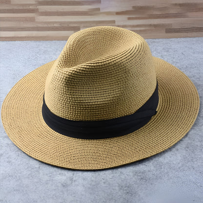 Panama Hut Breite Krempe Sommer Fedora Sonnenhut