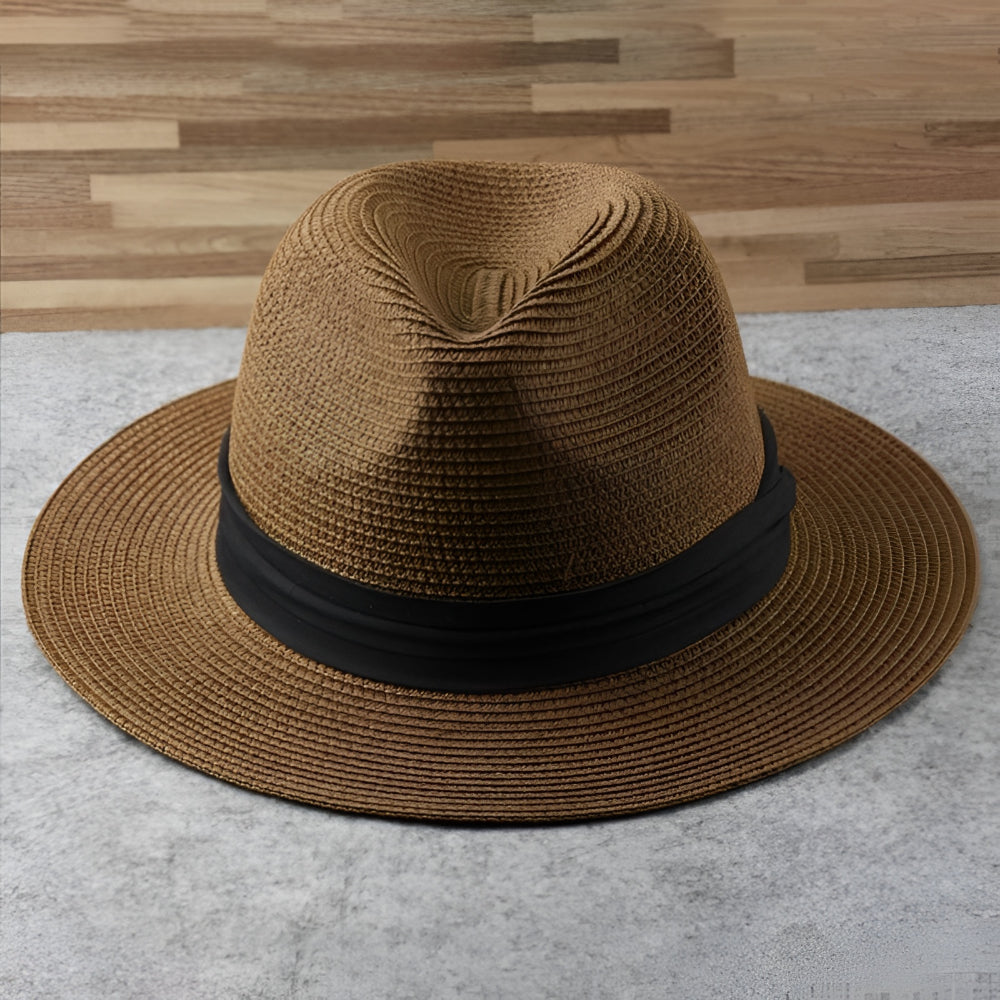 Panama Hut Breite Krempe Sommer Fedora Sonnenhut