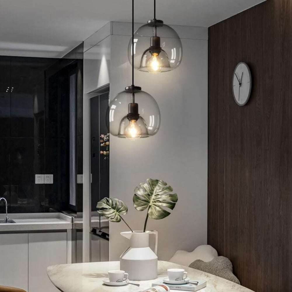 Lampada a sospensione Vetro Moderno Vetro fumé Illuminazione interna