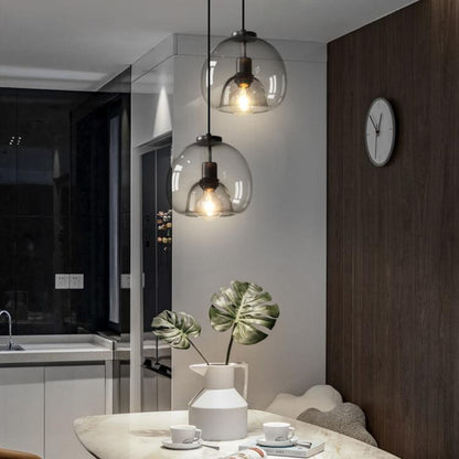 Lampada a sospensione Vetro Moderno Vetro fumé Illuminazione interna