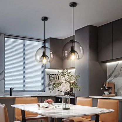 Lampada a sospensione Vetro Moderno Vetro fumé Illuminazione interna