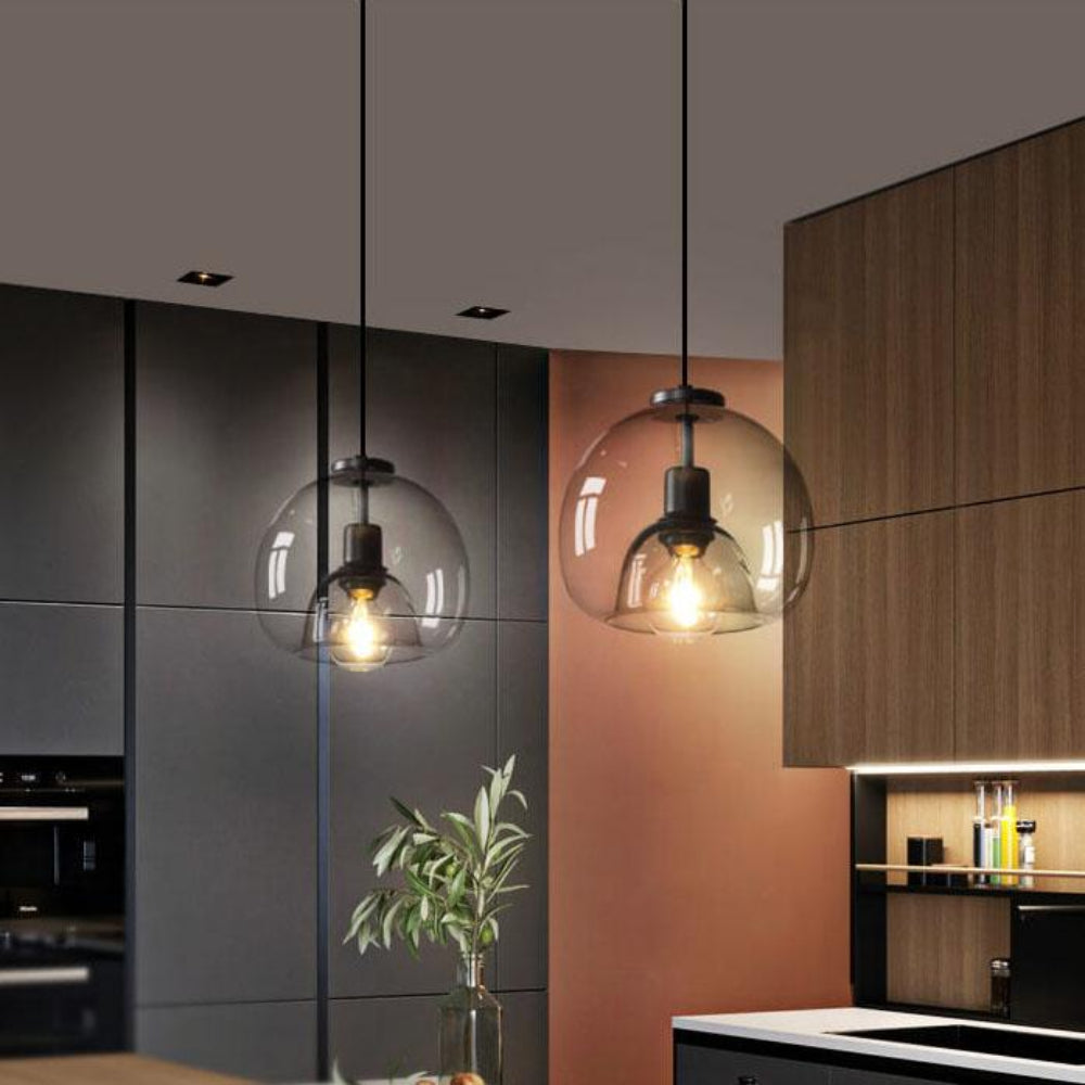 Lampada a sospensione Vetro Moderno Vetro fumé Illuminazione interna