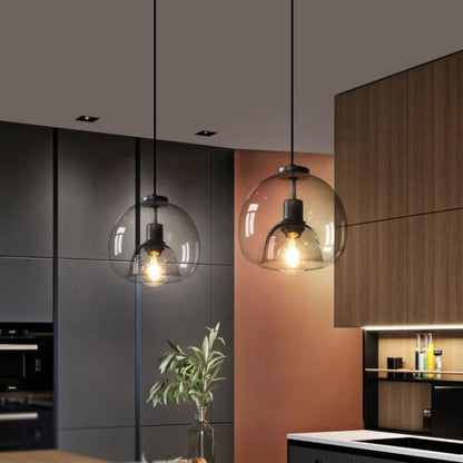 Lampada a sospensione Vetro Moderno Vetro fumé Illuminazione interna