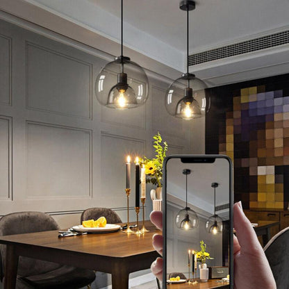 Lampada a sospensione Vetro Moderno Vetro fumé Illuminazione interna