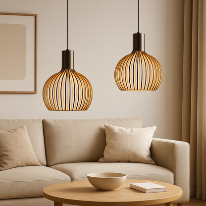 Pendelleuchte Holz 
