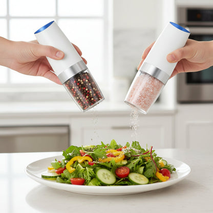 Salt Pepper Grinder Electric Rechargeable LED Set