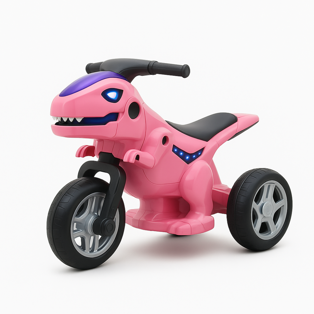 Kinder Elektro Motorrad Dreirad Dinosaurier 12V LED Musik Akku