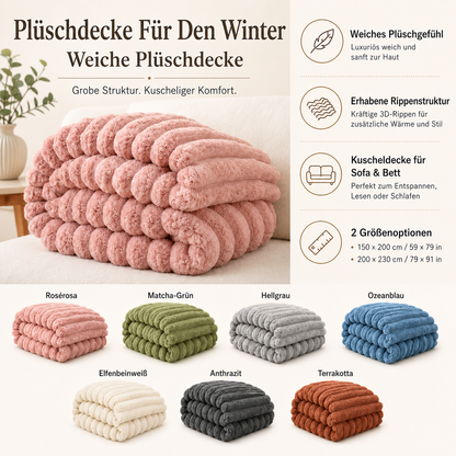 Plüschdecke Für Den Winter Weiche Plüschdecke