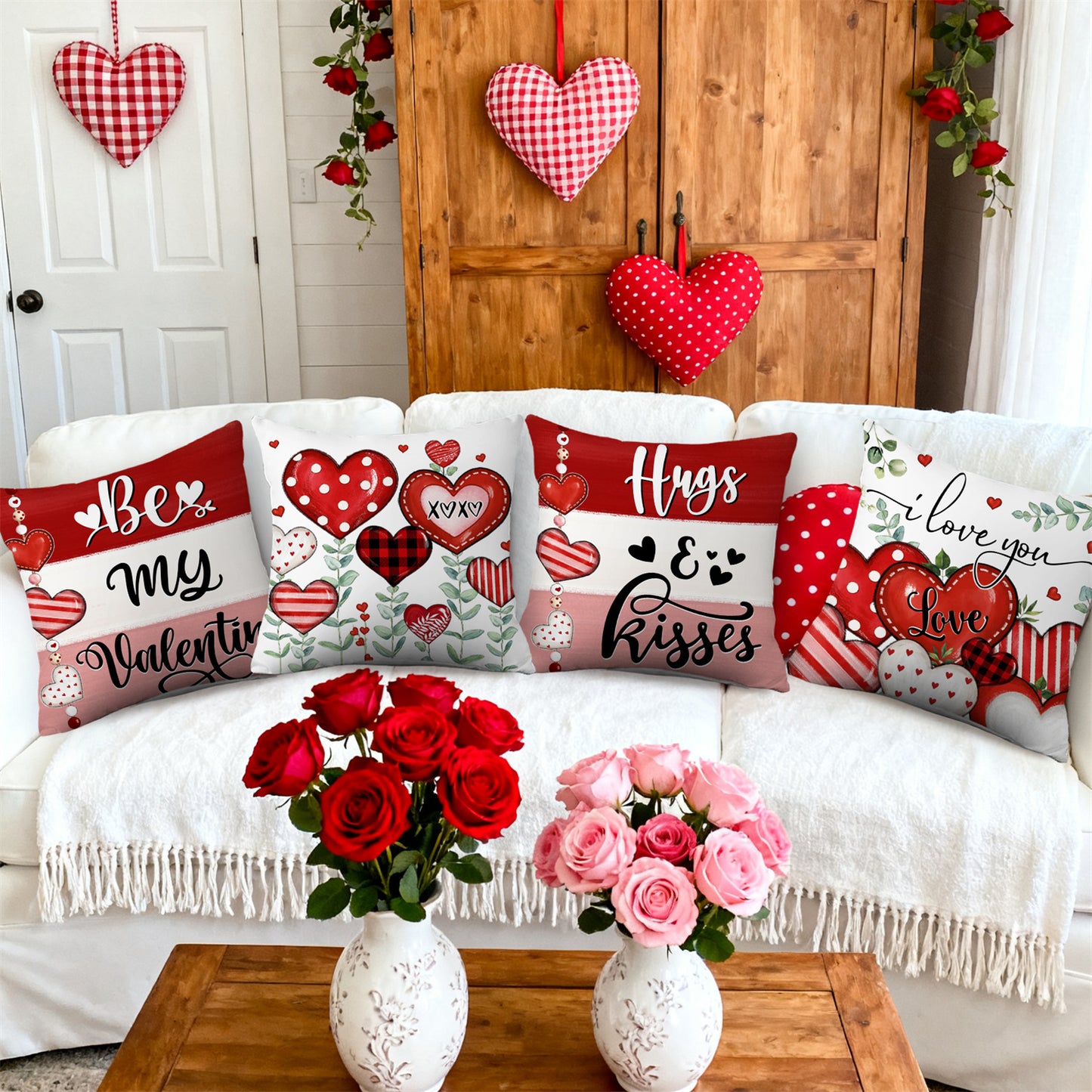 Herzförmiger Plüsch Bär Romantische Dekoration Valentinstag
