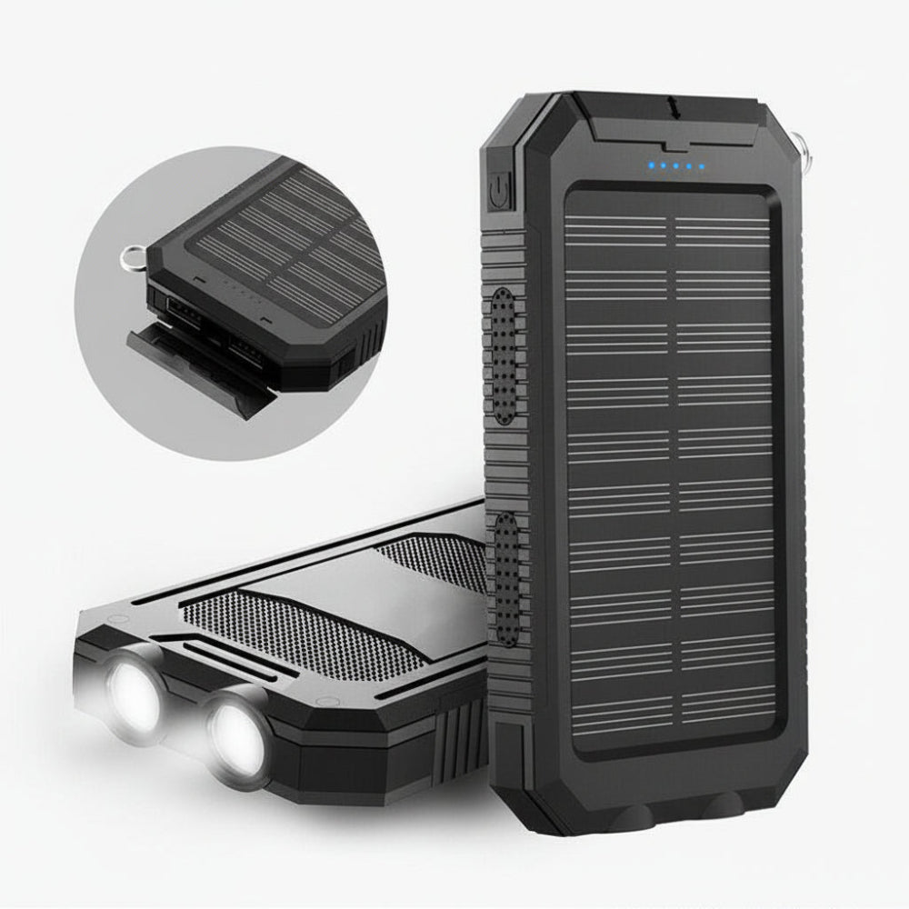 20000mAh Zonne-oplader Waterdichte Power Bank Extern - Image 9