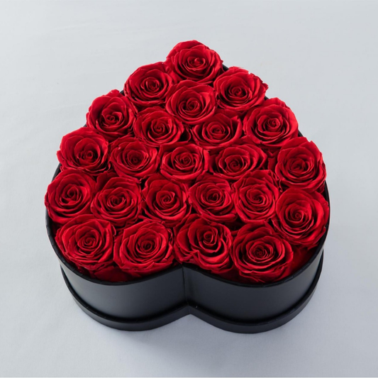 Boîte cadeau rose éternelle boîte cœur roses cadeau