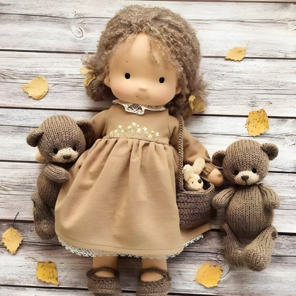 Puppe Stoff Handmade Weiche Spielpuppe Kreative Kinderpuppe