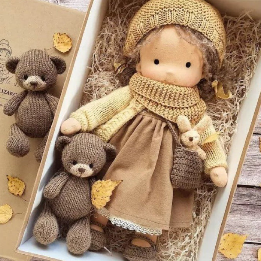 Puppe Stoff Handmade Weiche Spielpuppe Kreative Kinderpuppe