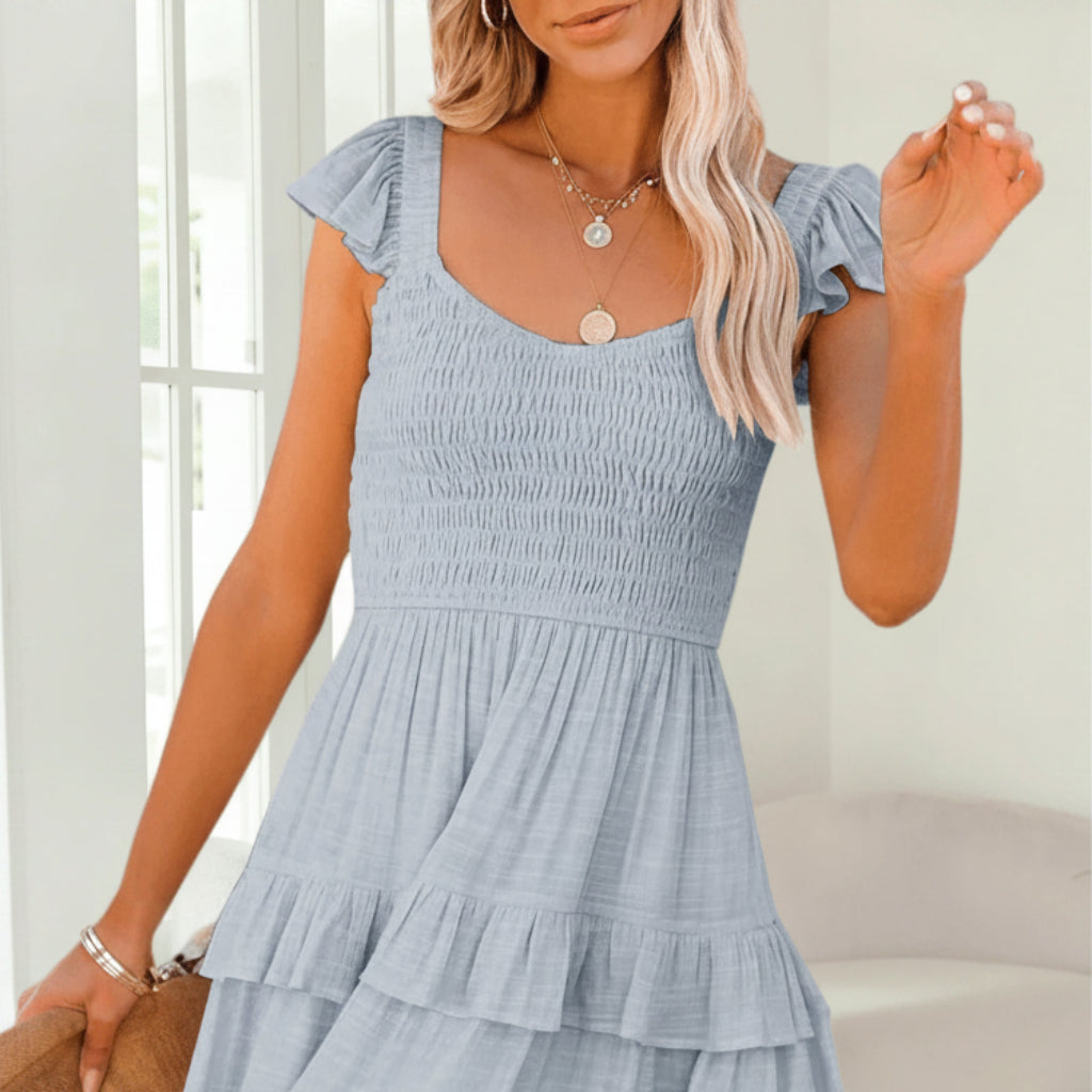 Women's Summer Dress Ruffles Short Airy Casual Dress