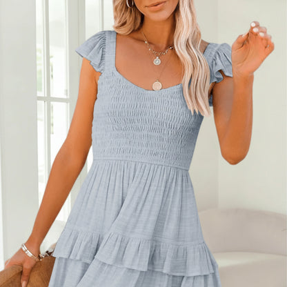 Women's Summer Dress Ruffles Short Airy Casual Dress