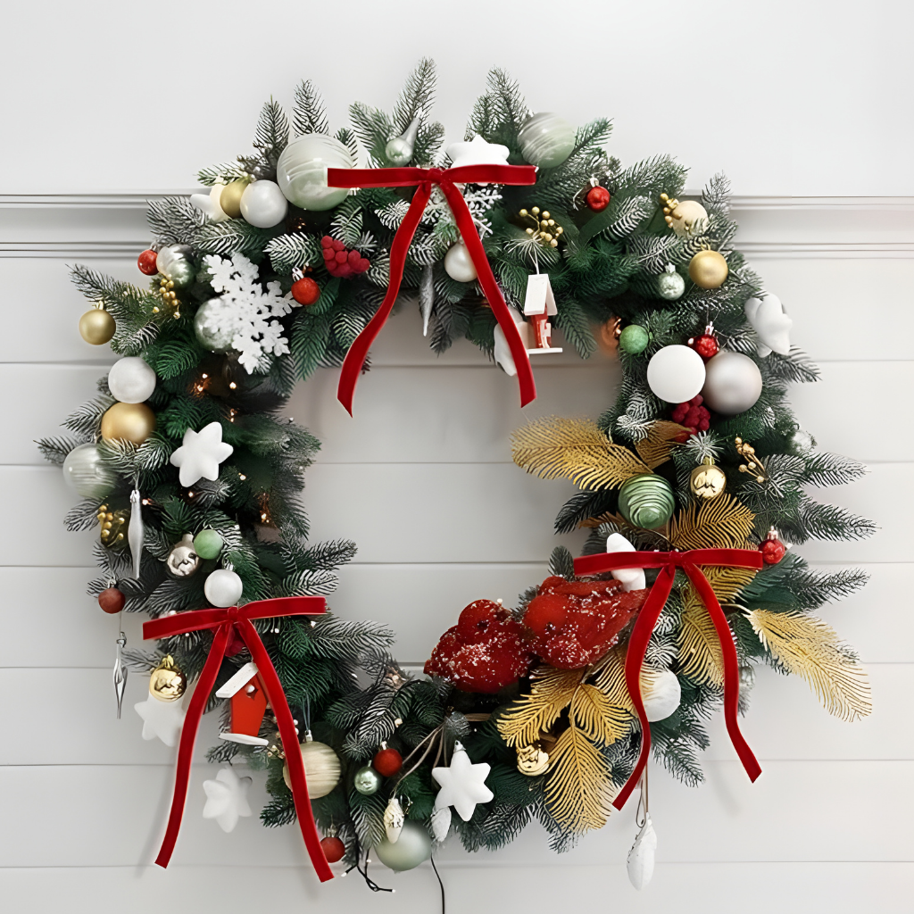 Garlands Decorative Velvet Bow Set Tree Decoration Home Accessories