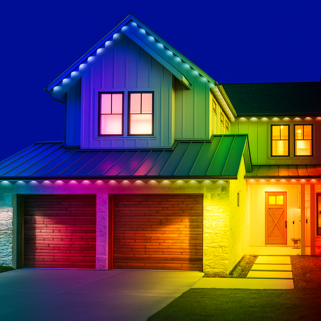 RGB Traufenbeleuchtung Außen LED Licht App Steuerung Wasserdicht