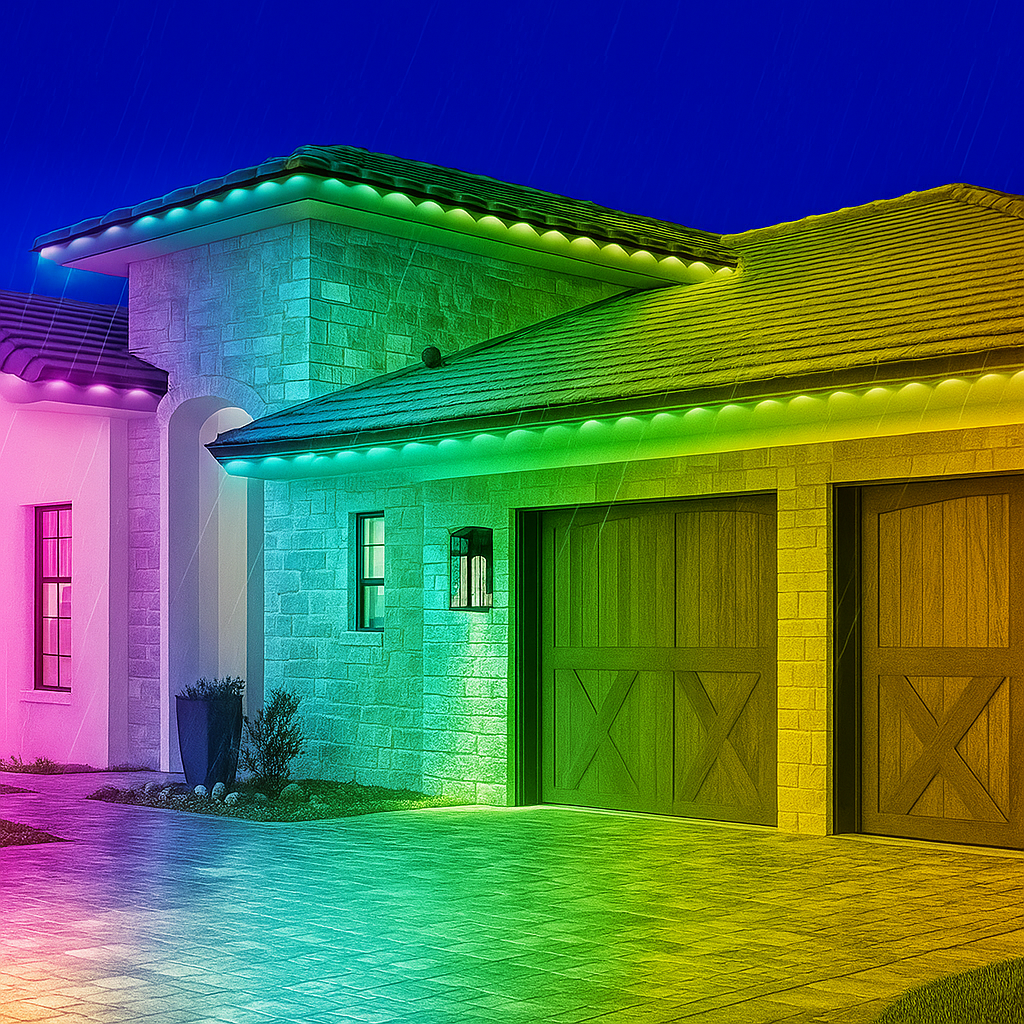 RGB Traufenbeleuchtung Außen LED Licht App Steuerung Wasserdicht