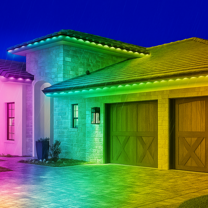 RGB Traufenbeleuchtung Außen LED Licht App Steuerung Wasserdicht