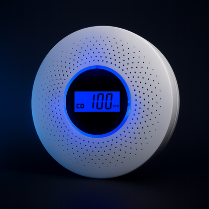 Smoke detector CO detector combo alarm device digital display