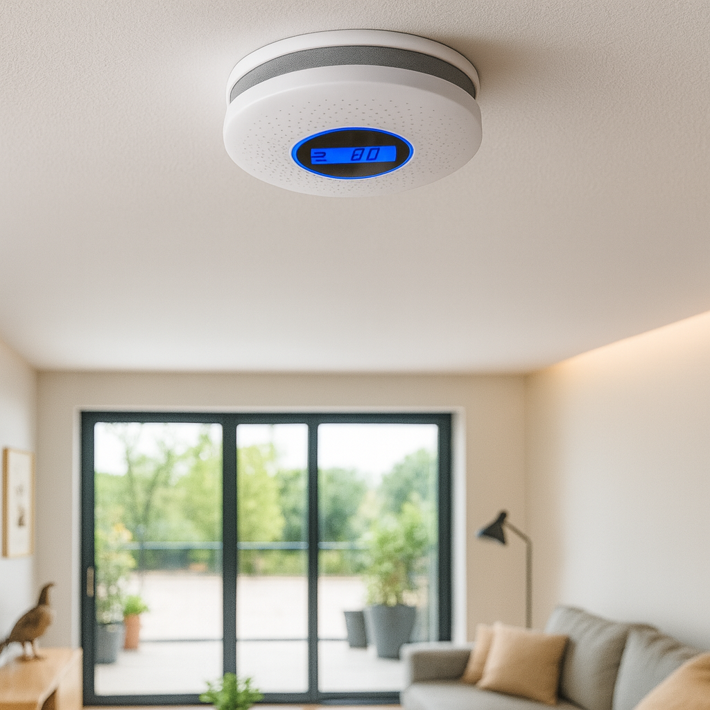 Smoke detector CO detector combo alarm device digital display