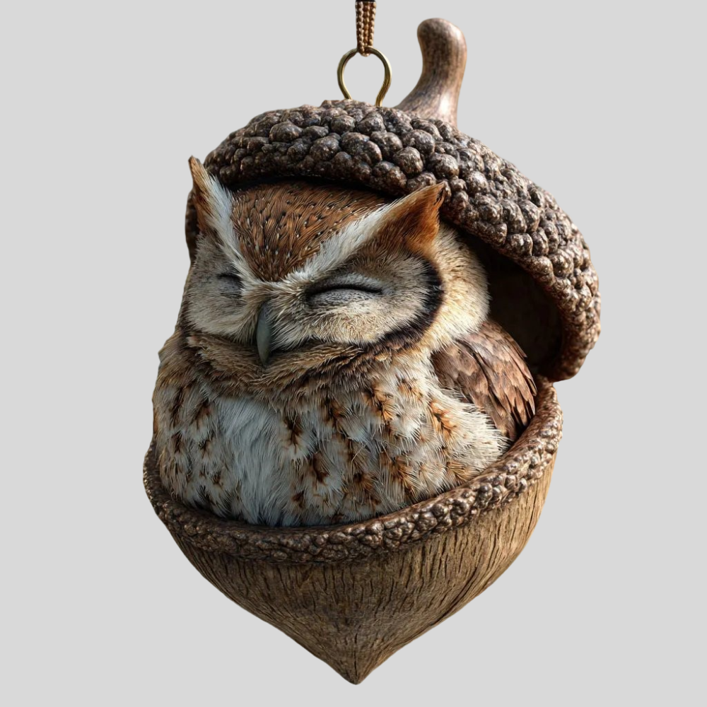 Shelf Decor Animal Figurine Acorn Style Ornament