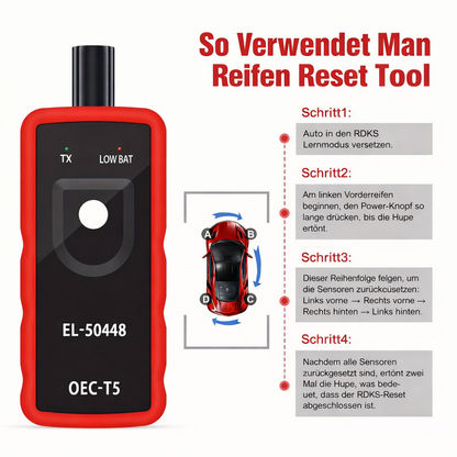 Sensor de presión de neumáticos TPMS, herramienta de reinicio y aprendizaje para diagnóstico vehicular