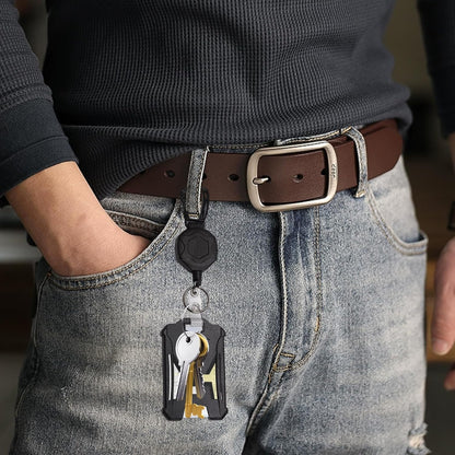 Einziehbarer Schlüsselanhänger Mit Seilzug Metall
