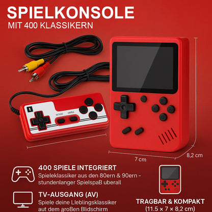 Retro Handheld Spielkonsole mit 400 Klassikern