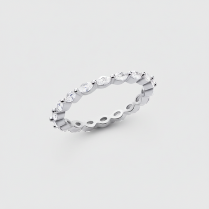 Bague empilable argent 925 pierres zirconium or rhodium