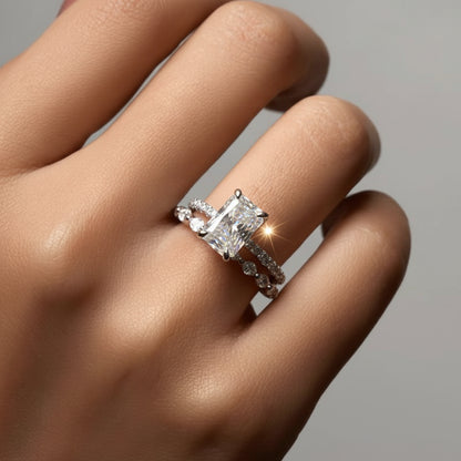 Bague empilable argent 925 pierres zirconium or rhodium