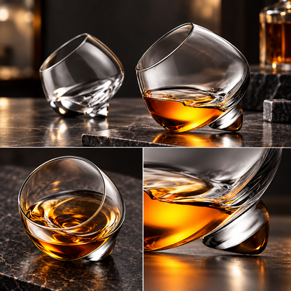 Rotierendes Whiskyglas Set Für Aromafreigabe Düo