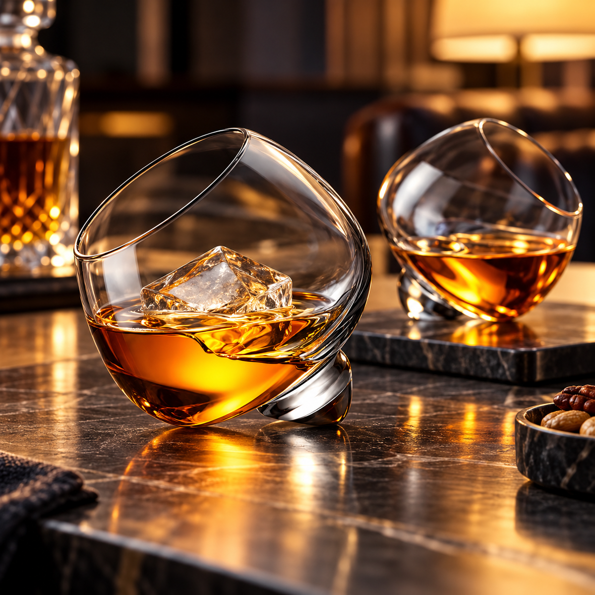 Rotierendes Whiskyglas Set Für Aromafreigabe Düo