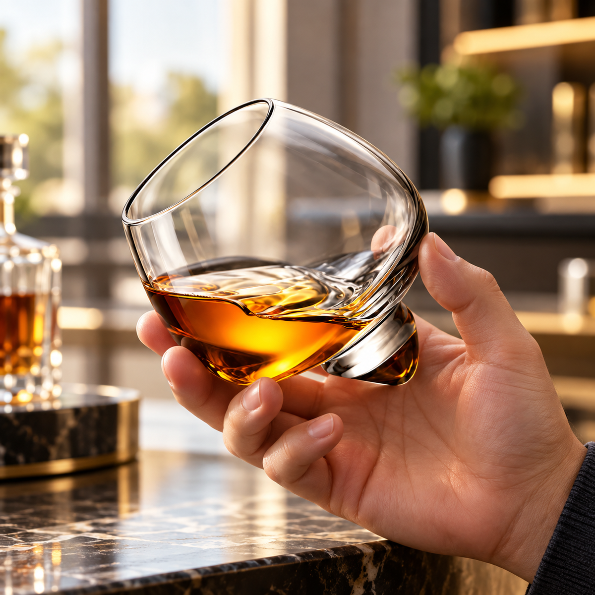 Rotierendes Whiskyglas Set Für Aromafreigabe Düo