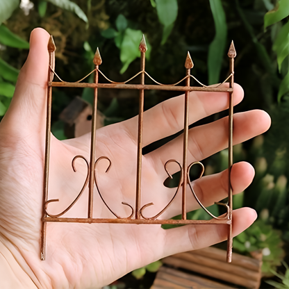 Rustikales Eisen Vogelhaus Miniatur Gartendeko