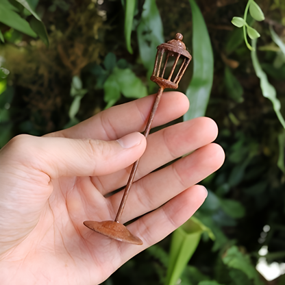 Rustikales Eisen Vogelhaus Miniatur Gartendeko