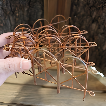 Rustikales Eisen Vogelhaus Miniatur Gartendeko