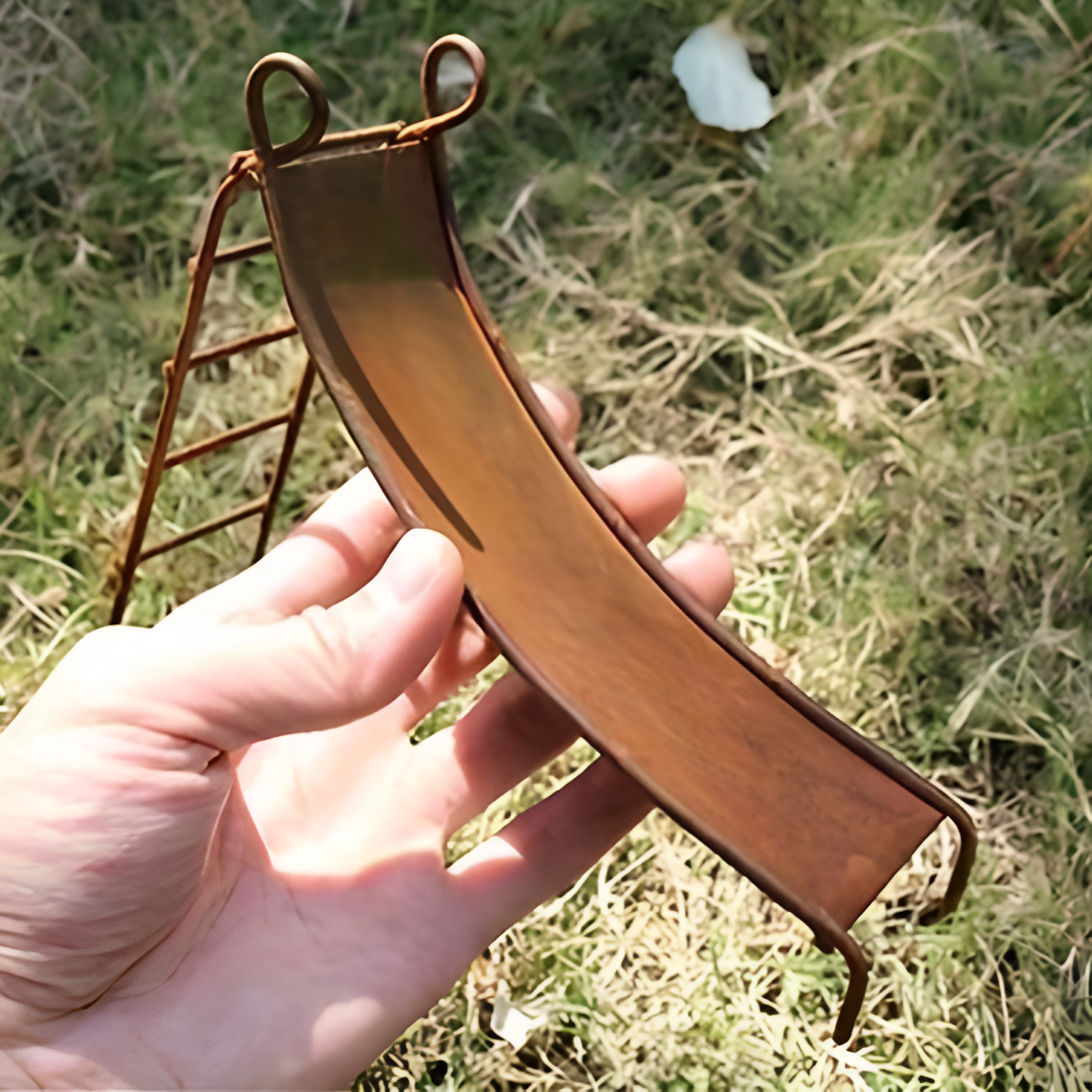 Rustikales Eisen Vogelhaus Miniatur Gartendeko