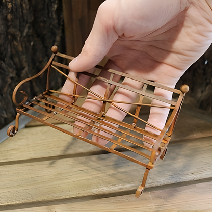 Rustikales Eisen Vogelhaus Miniatur Gartendeko