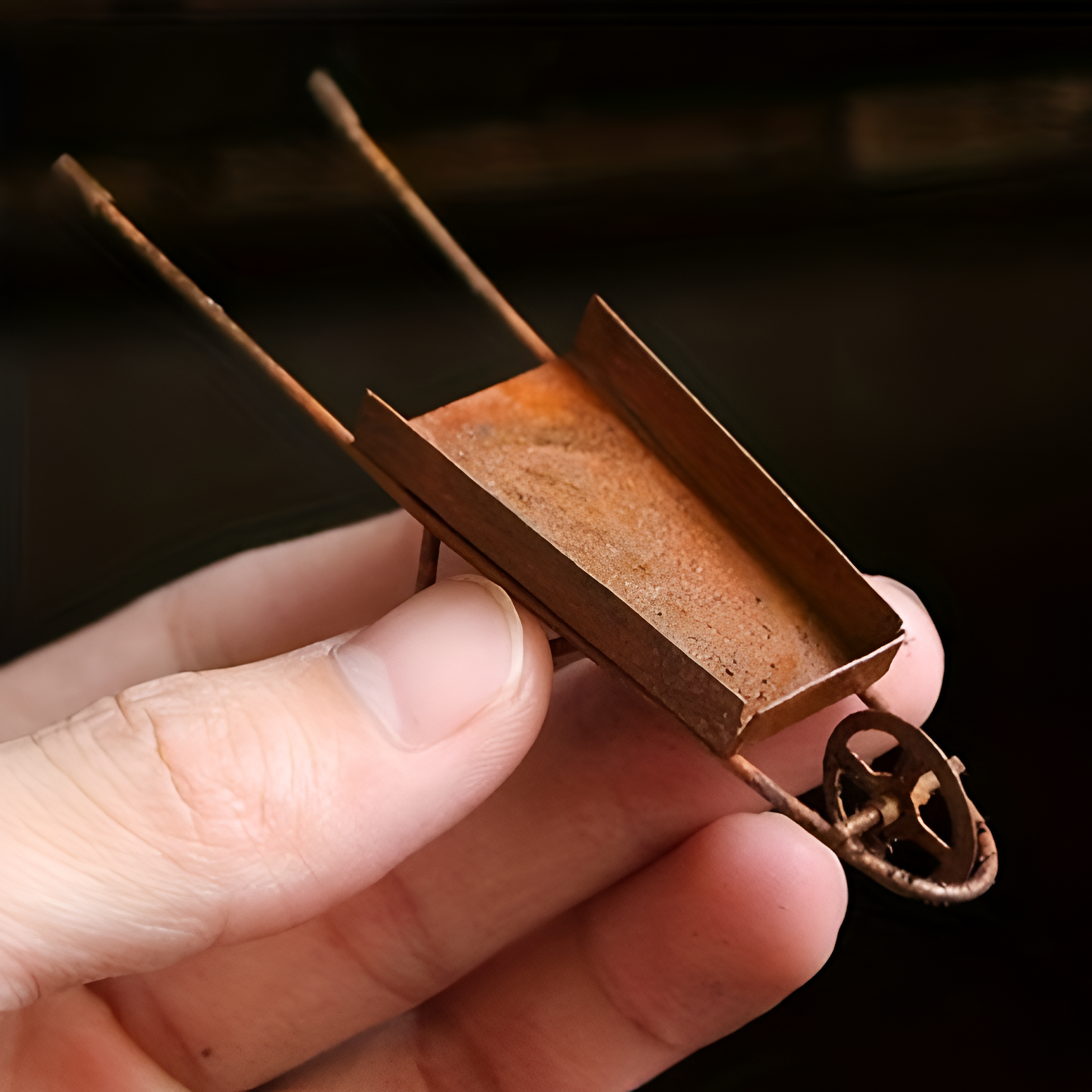 Rustikales Eisen Vogelhaus Miniatur Gartendeko