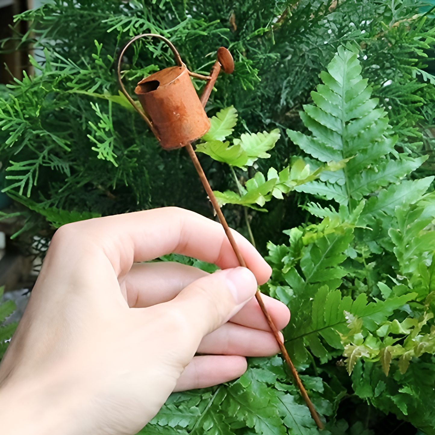 Rustikales Eisen Vogelhaus Miniatur Gartendeko