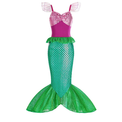 Halloween Costumes Mermaid Glitter Outfit Kids