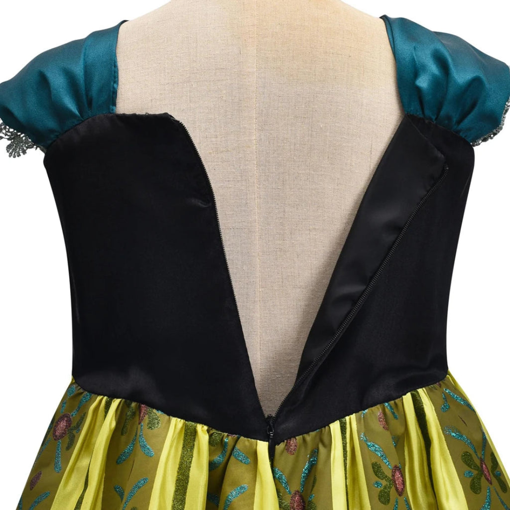 Déguisement de princesse Halloween avec robe à manches bouffantes et ensemble d'accessoires