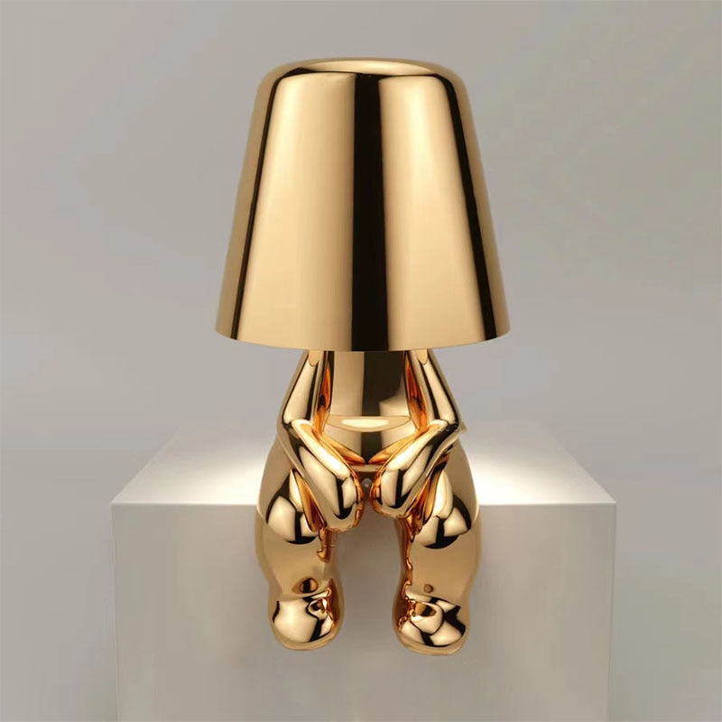 Tischlampe Gold Modern Designfigur LED Licht